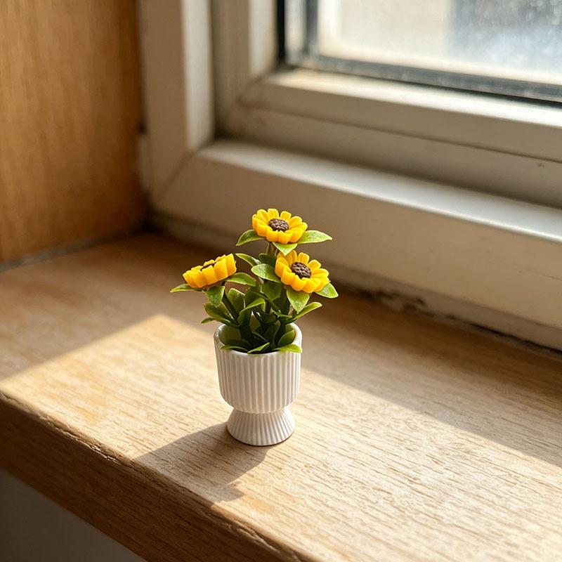 Plant Pot - { # } Minyatür Ayçiçeği Saksılı